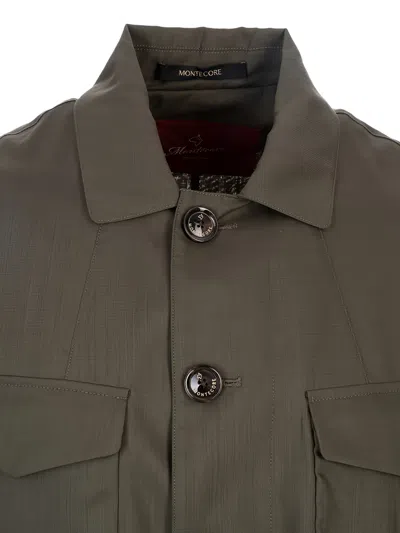 Montecore Multi-pocket Lightweight Jacket In Brown