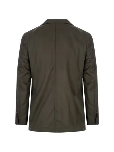 Montecore Double-breasted Peak-lapels Blazer In Brown