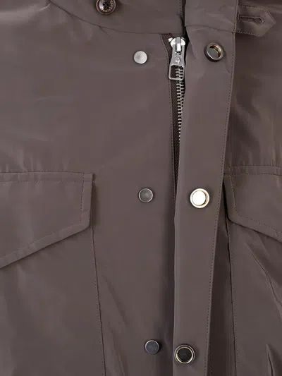 Montecore Drawstring-waist Field Jacket In Gray