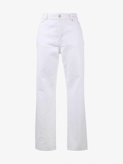 Shop Balenciaga Straight Leg Jeans In White