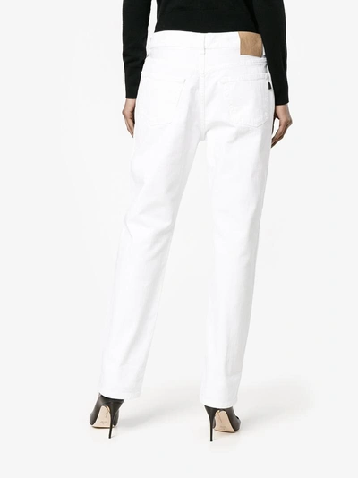 Shop Balenciaga Straight Leg Jeans In White