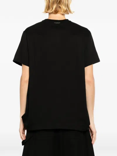 Ader Error Logo Embroidered T-shirt In Black