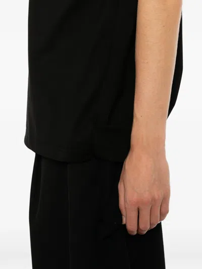 Ader Error Logo Embroidered T-shirt In Black
