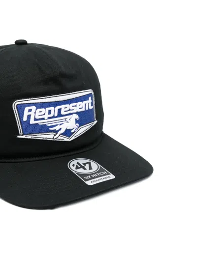 Represent Logo-embroidered Baseball Cap In Orange