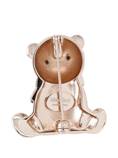 Max Mara Teddy Crystal-embellished Brooch In Pattern