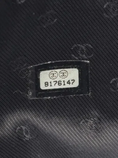 Pre-owned Chanel 2003-2004 Coco Button Pouch In Black