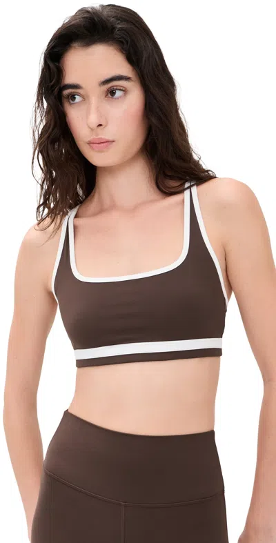 Splits59 Bianca Rigor Racerback Sports Bra In Brown