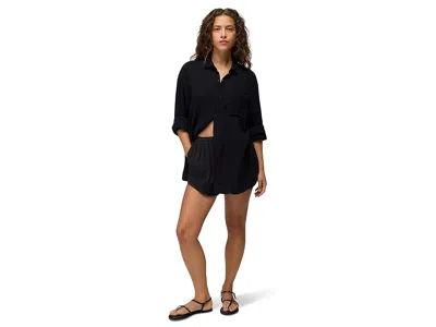 Prana Hideaways Button Down Top In Black