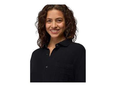 Prana Hideaways Button Down Top In Black