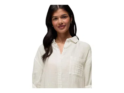 Prana Hideaways Button Down Top In White