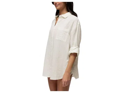 Prana Hideaways Button Down Top In White
