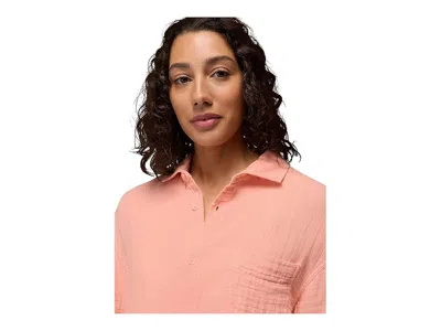 Prana Hideaways Button Down Top In Pink