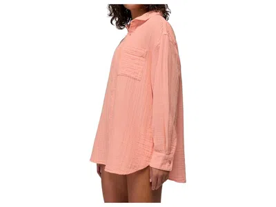 Prana Hideaways Button Down Top In Pink