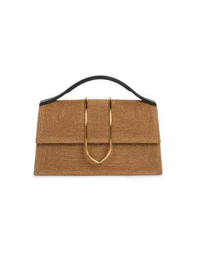 Jacquemus Shoulder Bag Top Handle Geometric Pattern In Neutral