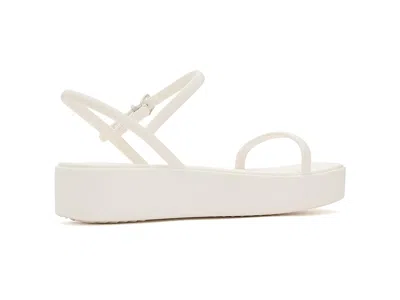 Crocs Miami Y-strap Platform Sandals In Neutral