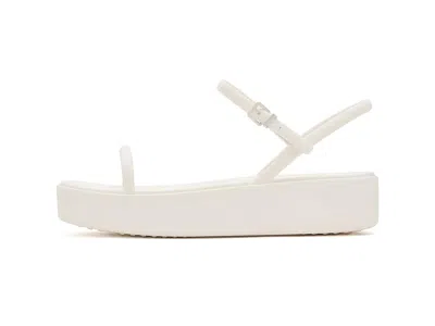 Crocs Miami Y-strap Platform Sandals In Neutral