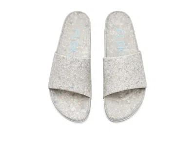 Fleks East Beach Slide Platform Sandal In Blue