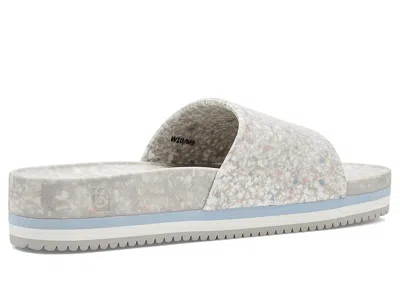 Fleks East Beach Slide Platform Sandal In Blue