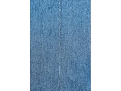 Madewell Denim Cinched Shell Top In Blue