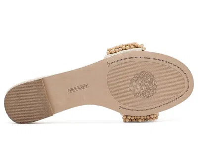 Vince Camuto Balea Beaded Band Flat Sandals In Brown
