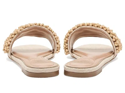 Vince Camuto Balea Beaded Band Flat Sandals In Brown