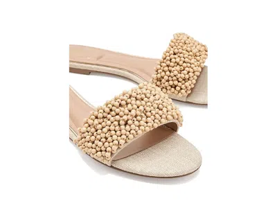 Vince Camuto Balea Beaded Band Flat Sandals In Brown