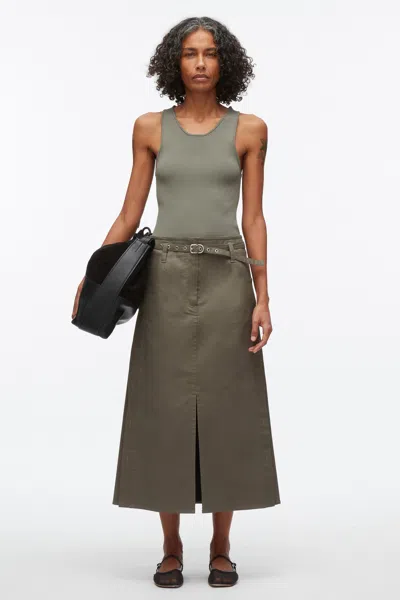 3.1 Phillip Lim Compact Rib Layering Tank In Green