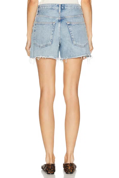 Agolde Parker Long Shorts In Fairway In Blue