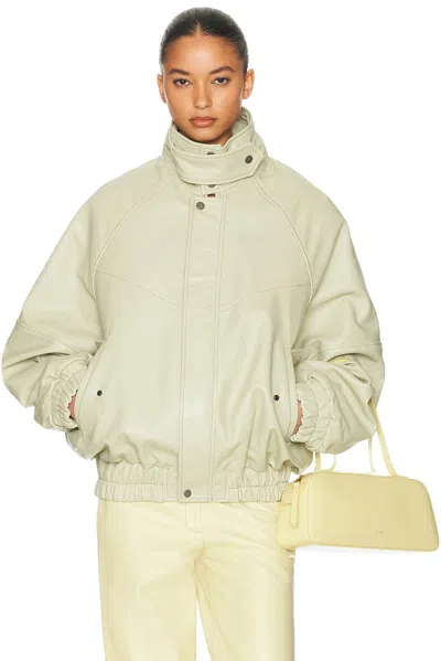 Helsa The Oversized Leather Bomber In Multi