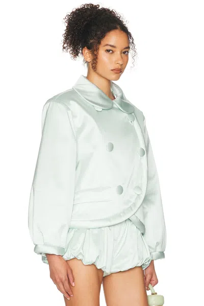 Helsa Sateen Puff Jacket In White