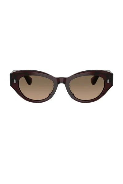 Oliver Peoples Lerrue Oval Sunglasses In Black