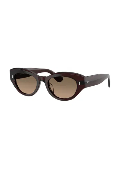 Oliver Peoples Lerrue Oval Sunglasses In Black