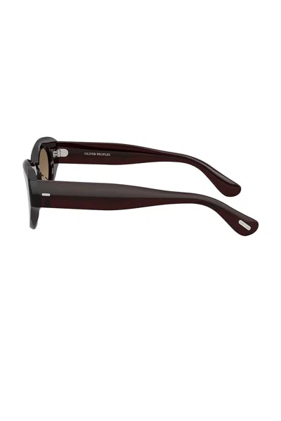 Oliver Peoples Lerrue Oval Sunglasses In Black