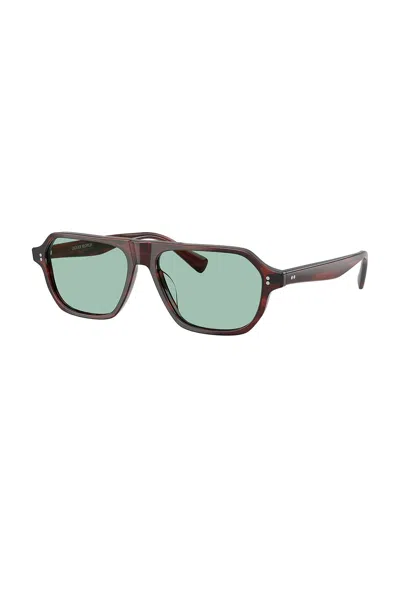 Oliver Peoples Remment Geometric-frame Sunglasses In Brown