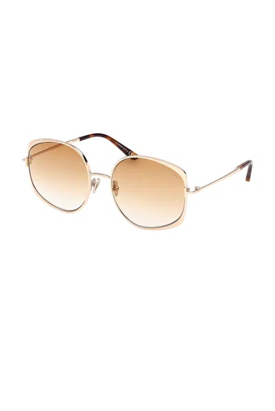 Tom Ford Abbey 58mm Geometric Sunglasses In Brown