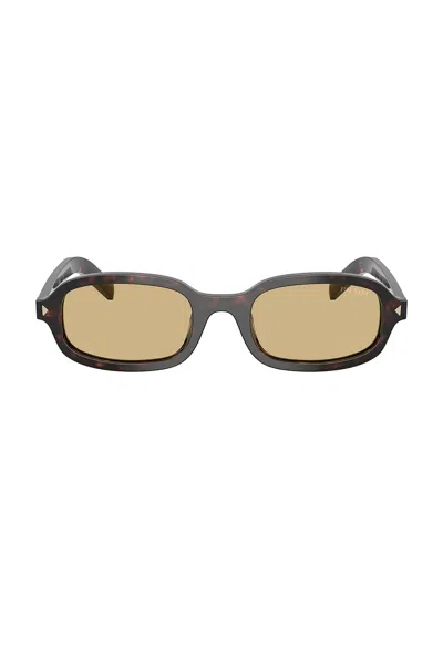 Prada 0pr D06s Rectangular Tortoiseshell Sunglasses In Purple