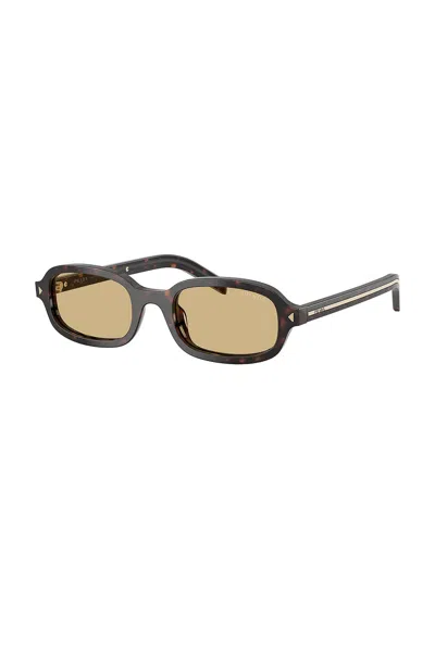 Prada 0pr D06s Rectangular Tortoiseshell Sunglasses In Purple