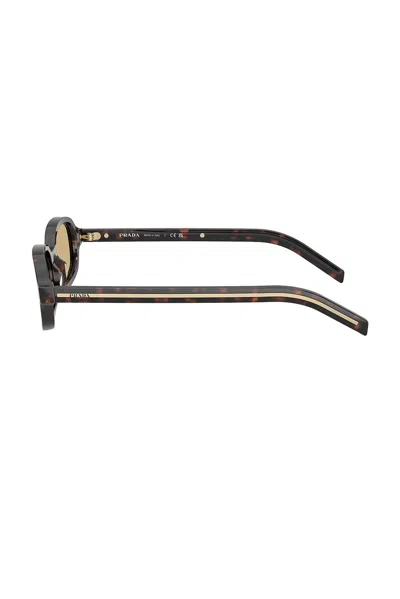 Prada 0pr D06s Rectangular Tortoiseshell Sunglasses In Purple