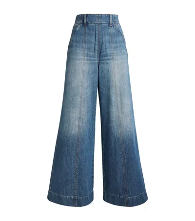 Me+em Distressed Ultimate Wide-leg Jean Authentic Blue