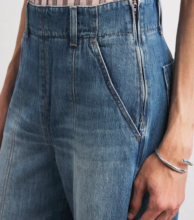 Me+em Distressed Ultimate Wide-leg Jean Authentic Blue