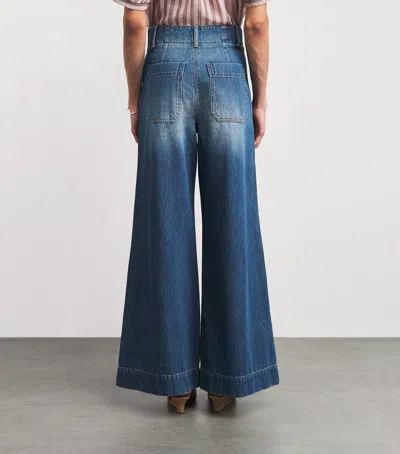 Me+em Distressed Ultimate Wide-leg Jean Authentic Blue