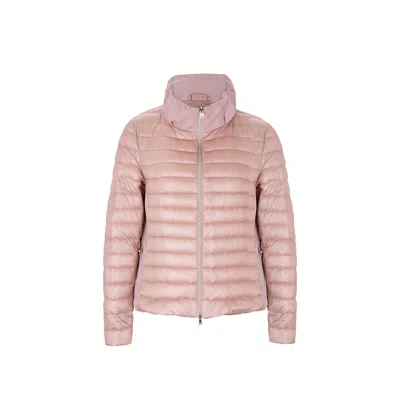 Herno Multicolor Polyamide Jackets And Coat In Pink