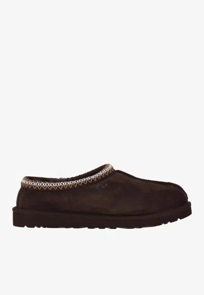 Ugg Tasman Cocoa-coloured Eather Slip-ons In Brown