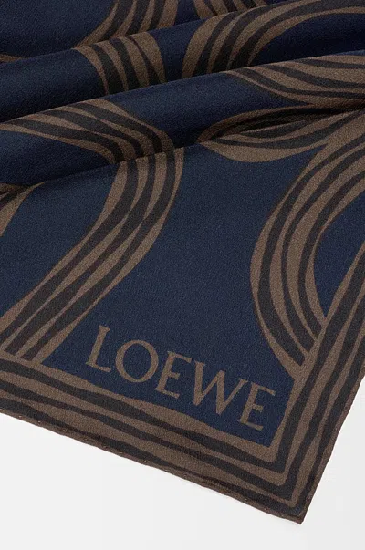 Loewe Printed Silk Scarf In Multi