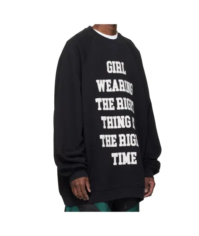 Vaquera Oversized Pullover Sweatshirt In Black