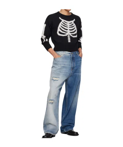 Vaquera Skeleton Sweater In Black