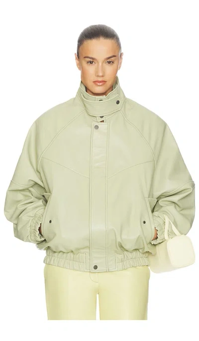 Helsa The Oversized Leather Bomber In Multi