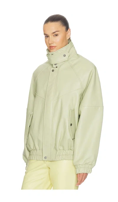 Helsa The Oversized Leather Bomber In Multi