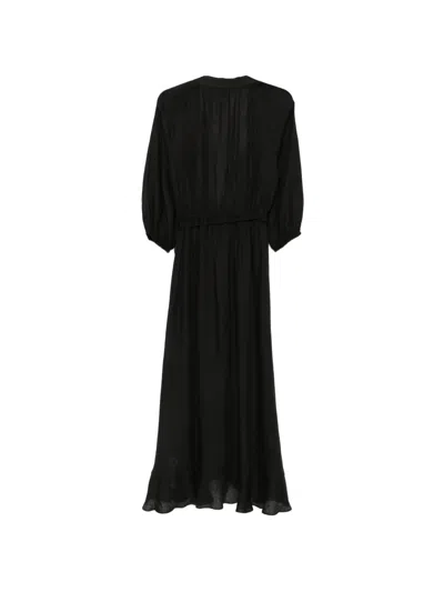 Marella Ruffled Wrap Dress In Black
