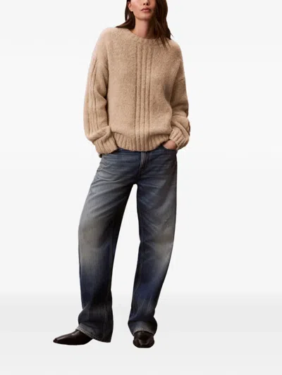 Calvin Klein Brushed-effect Jumper In Multi